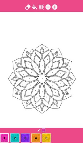 闪亮的数字涂色图1