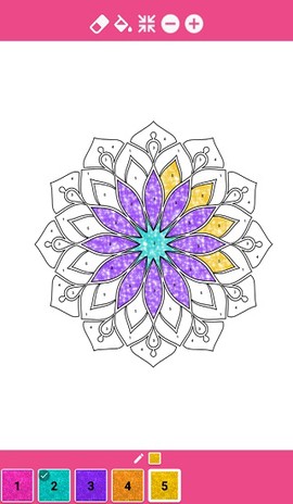 闪亮的数字涂色图2