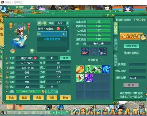 神武龙宫坐骑什么性格