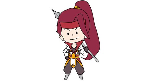 王者荣耀韩信怎么画