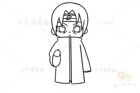 火影忍者鼬怎么画q版