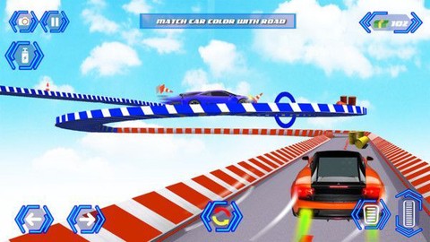 彩色汽车轨道特技赛图2