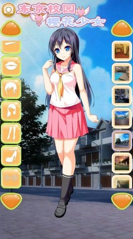 东京校园樱花女生图1