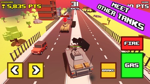 疯狂的道路：坦克横撞图2