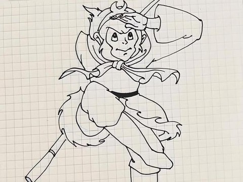 王者荣耀孙悟空怎么画