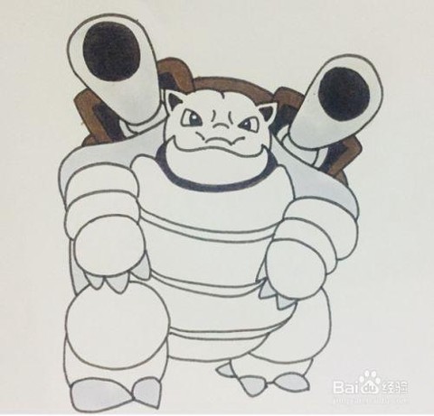 神奇宝贝怎么画水箭龟