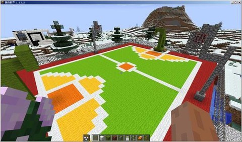 我的世界篮球场怎么建