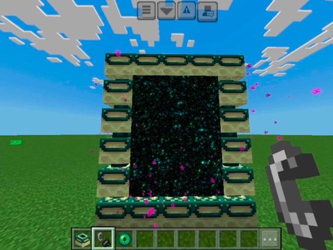 我的世界pe末地传送门怎么做