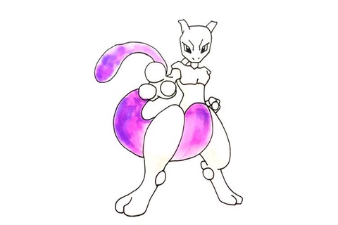 怎么画神奇宝贝超梦