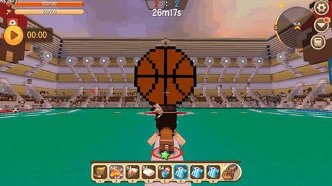 迷你世界篮球场怎么做