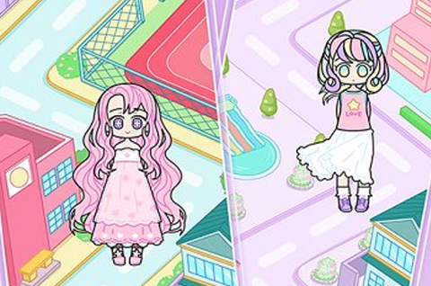 装扮粉彩女孩[图1]