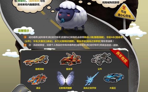 qq飞车绵羊能开到什么[图1]