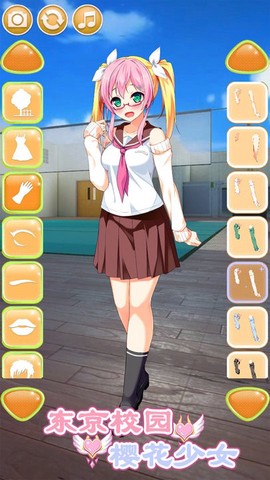 东京校园樱花女生图3