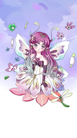 创意美美涂色图1