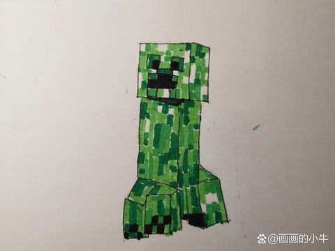 我的世界怎么画苦力怕