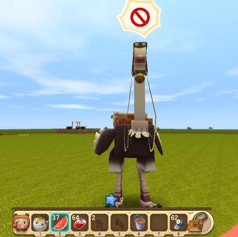 迷你世界怎么驯服鸵鸟.