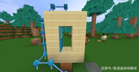 迷你世界怎么造电动门