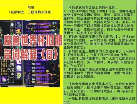 魔兽世界装备怎么附魔