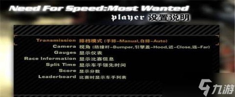 极品飞车8怎么操控[图1]