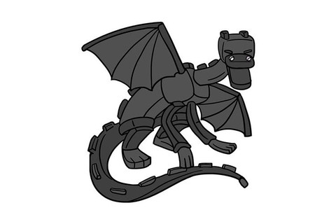 我的世界末影龙怎么画