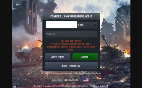 坦克世界被封号怎么办