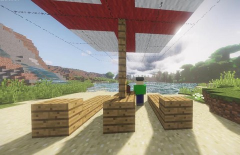 我的世界沙滩伞怎么做