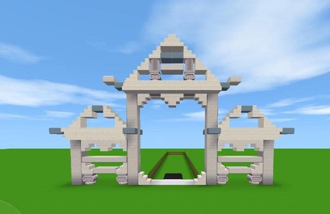 迷你世界学校大门怎么做
