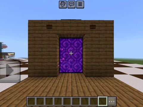 手机我的世界地狱门怎么做