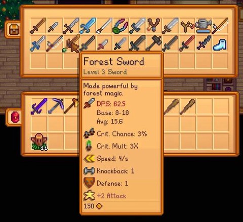 星露谷物语什么武器