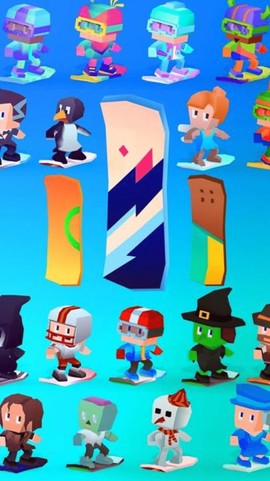 像素方块滑雪图1