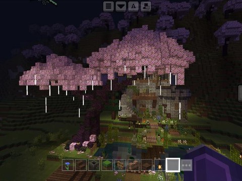 我的世界桃花树怎么建