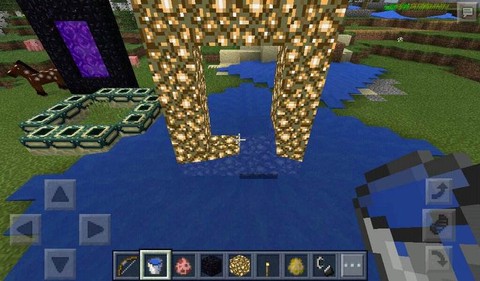 手机我的世界天堂门怎么做