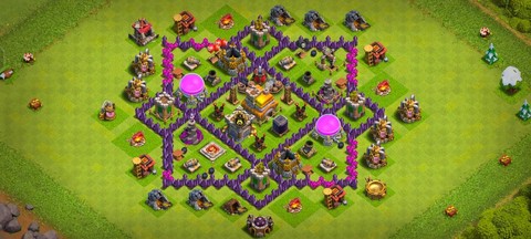 部落冲突7本怎么摆阵