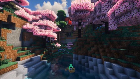 我的世界桃花树怎么建