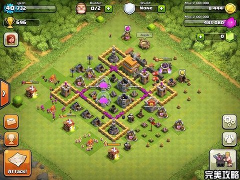 部落冲突六本怎么摆