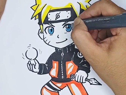 火影忍者小鸣人怎么画[图2]