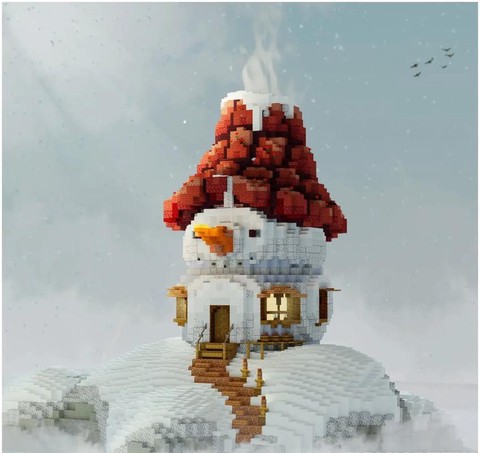 我的世界怎么造大雪人