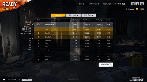 绝地大逃杀排名怎么算