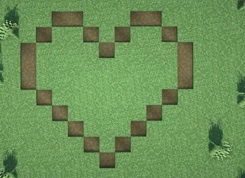 我的世界爱心怎么建