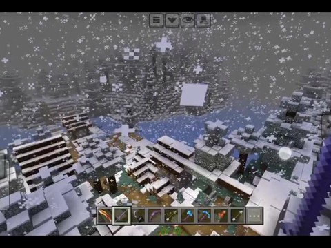 手机我的世界如何下雪