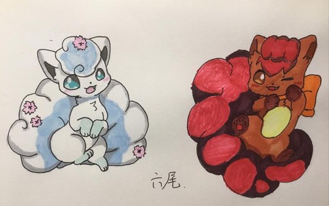 神奇宝贝六尾怎么画[图1]