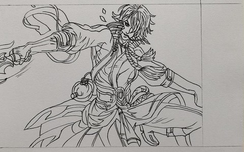 王者荣耀李白怎么画[图2]