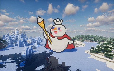 我的世界雪人王怎么做