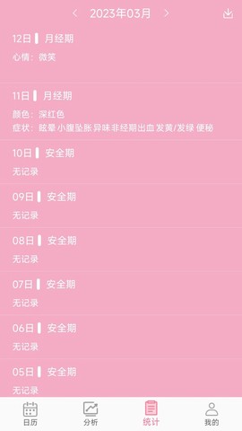 女生例假记录图2