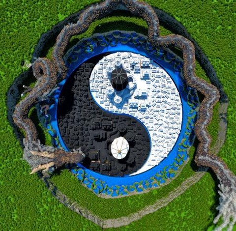 我的世界太极图怎么摆[图1]