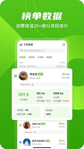 飞瓜数据截图1
