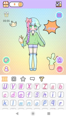 粉彩女孩换装软件截图2