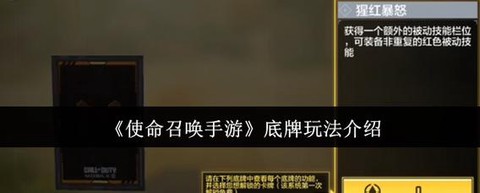使命召唤底牌是什么[图1]