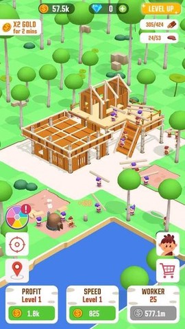 闲置丛林：生存建筑大亨截图1
