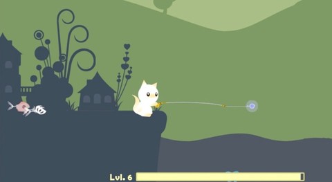 小猫逗鱼图2
